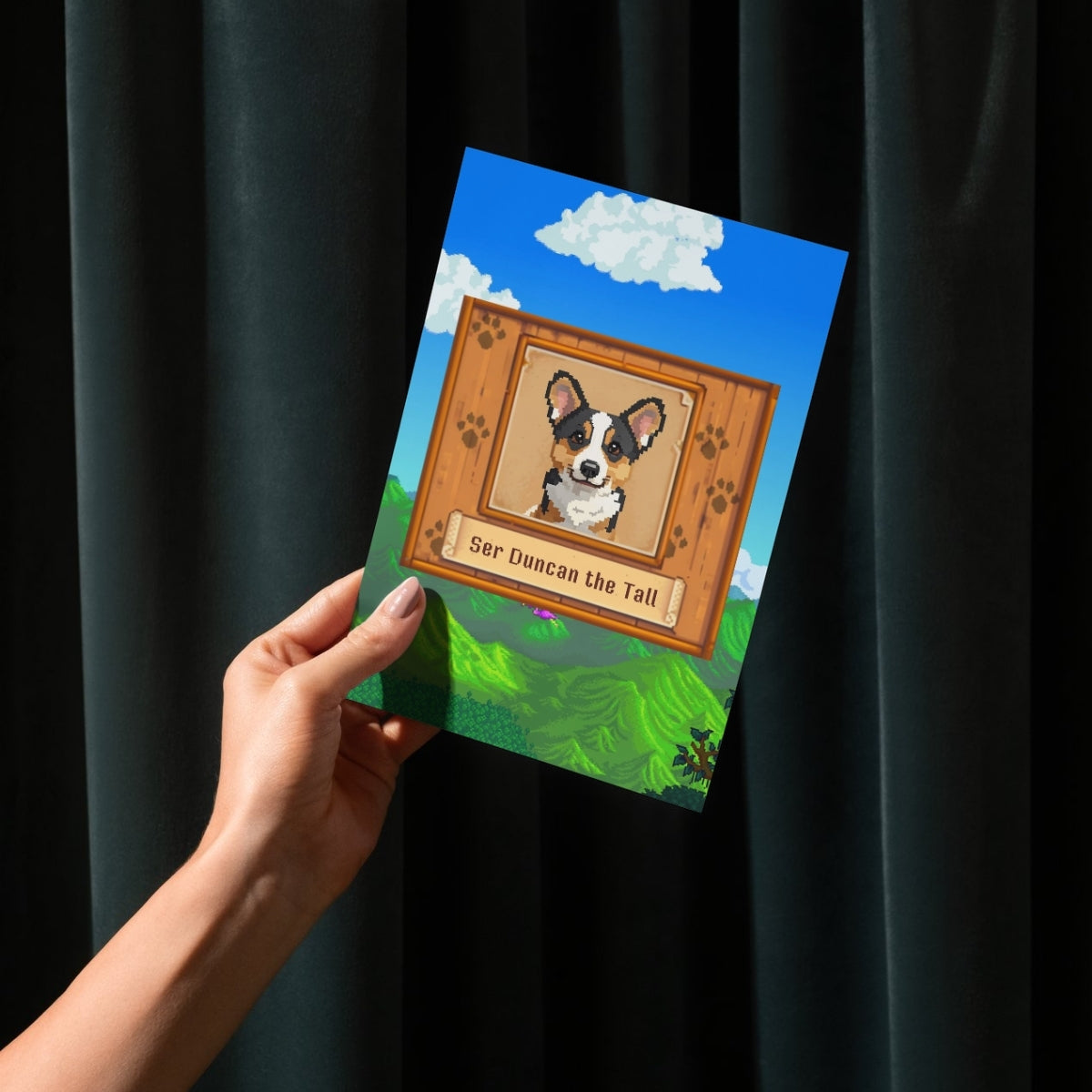 Hand-Painted Stardew Valley Pixel Art - Sharing Holiday Joy with Furry Friends