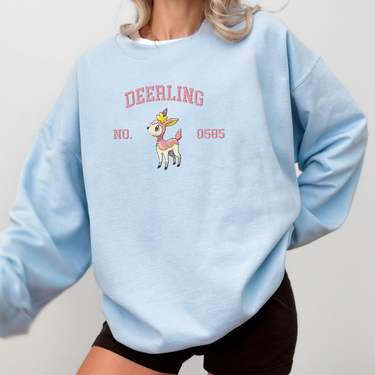 Deerling Anime-Themed Embroidered T-Shirt,Crewneck,Hoodie-Trendy Versatile and a Thoughtful Gift for Friends