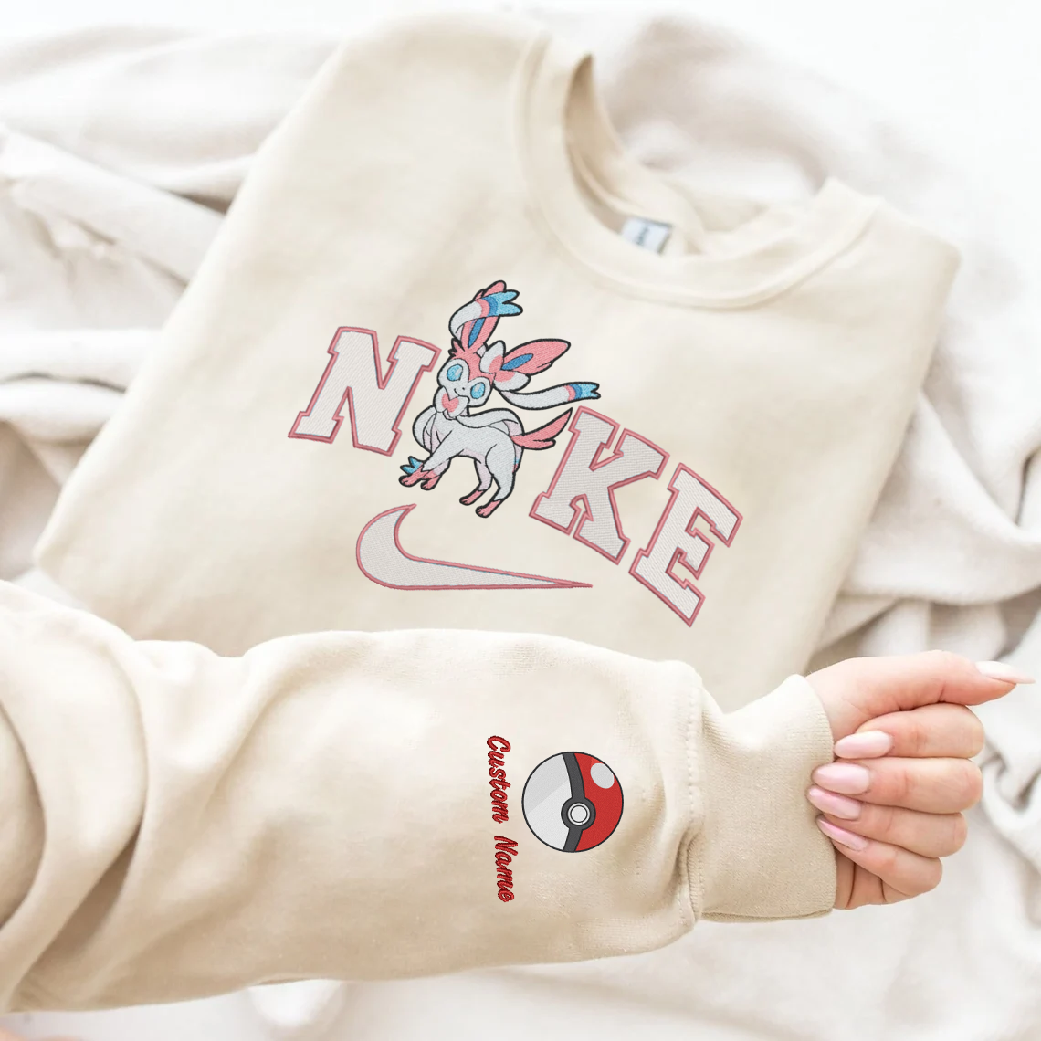 Anime Nike Embroidered  Custom T-Shirt,Crewneck Sweatshirt,Hoodie.Perfect Gift For Anime Lovers.