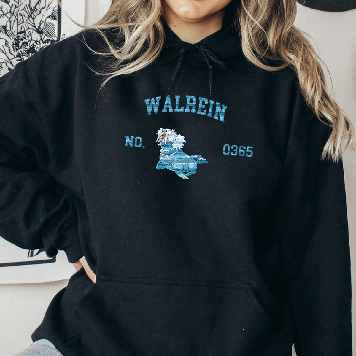 Walrein Adorable Anime-Themed Embroidered T-Shirt,Crewneck,Hoodie-Trendy Versatile and a Thoughtful Gift for Friends