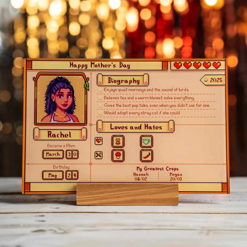 Carta Stardew Valley personalizzata - Regali di coppia personalizzati - Regalo di anniversario - Anniversario di coppia - Regalo per lui e lei - Regalo per giocatori di agricoltura