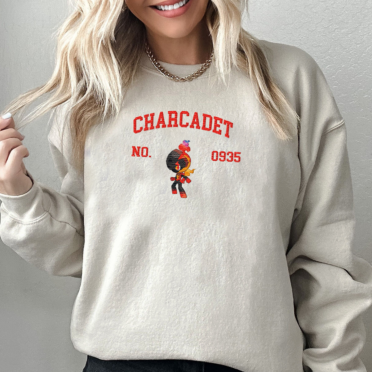 Charcadet Anime-Themed Embroidered T-Shirt,Crewneck,Hoodie-Trendy Versatile and a Thoughtful Gift for Friends