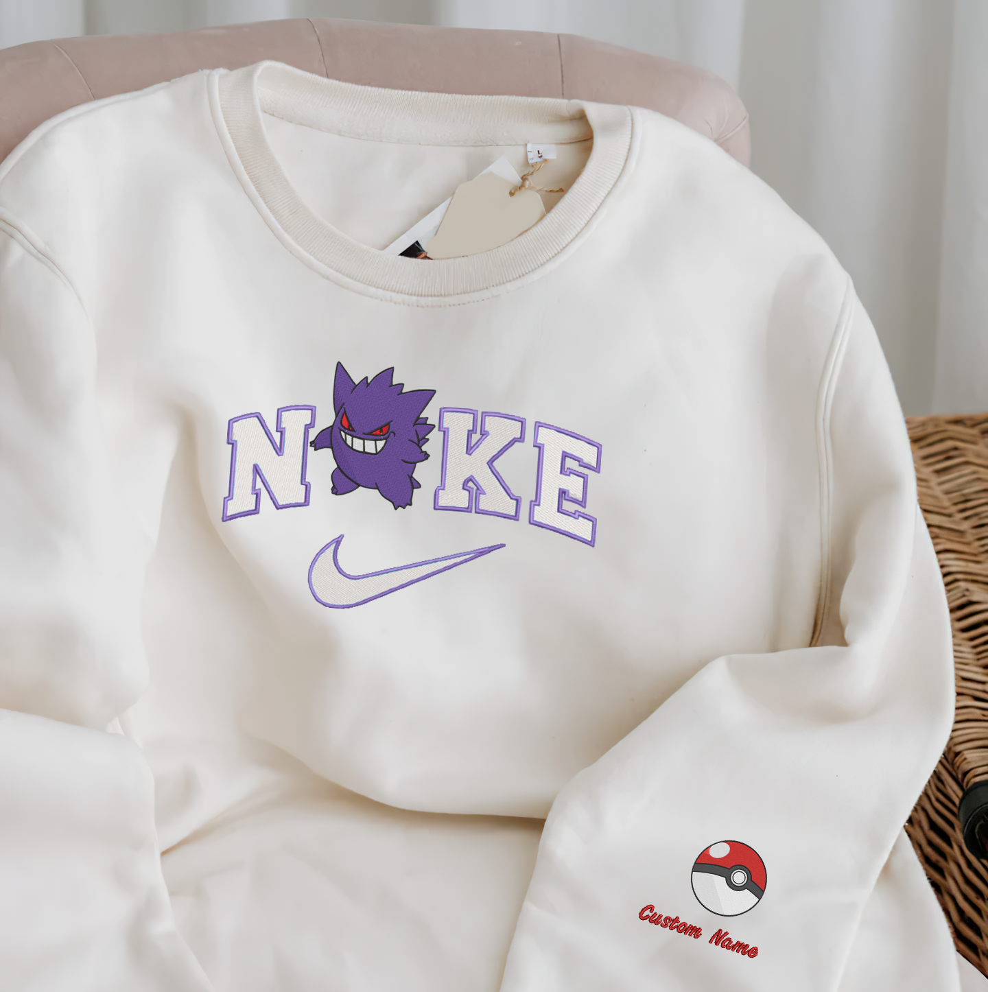 Anime Nike Embroidered  Custom T-Shirt,Crewneck Sweatshirt,Hoodie.Perfect Gift For Anime Lovers.