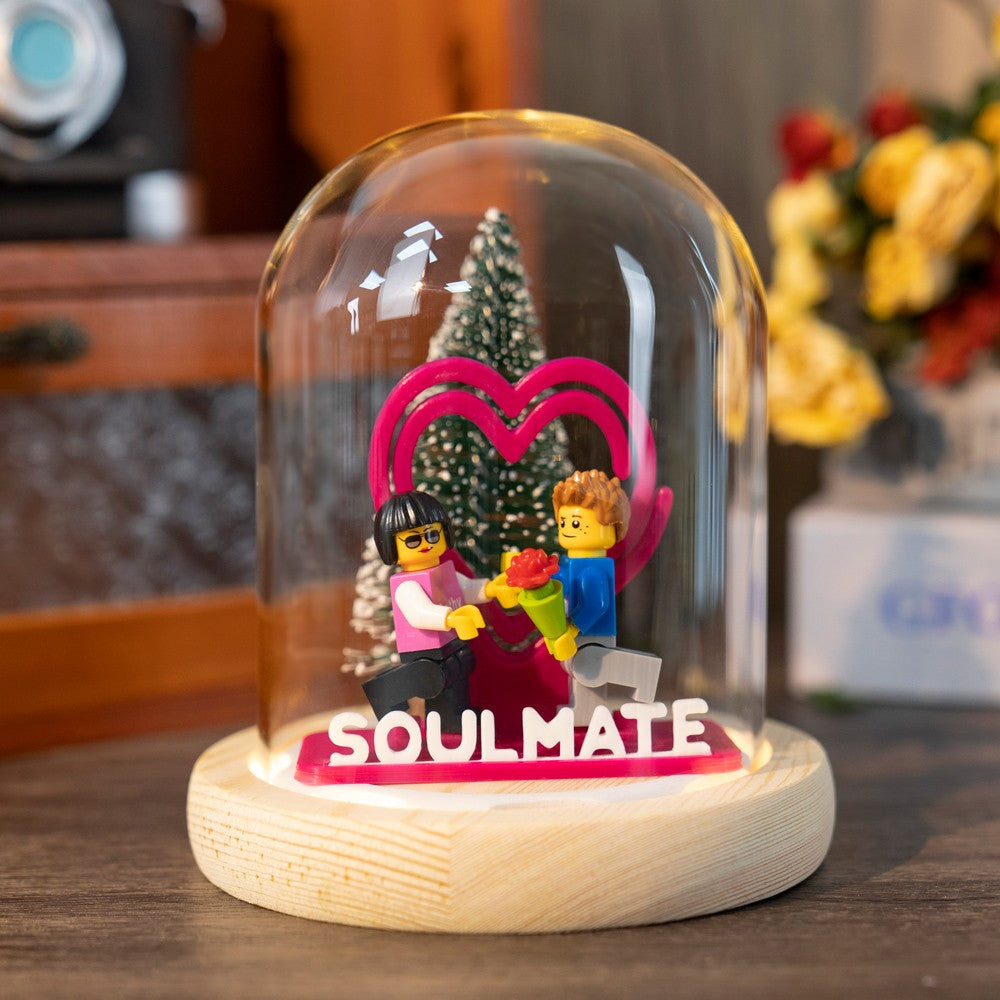 Personalized Couple Mini Figures with Names - Romantic Gift for Him & Her