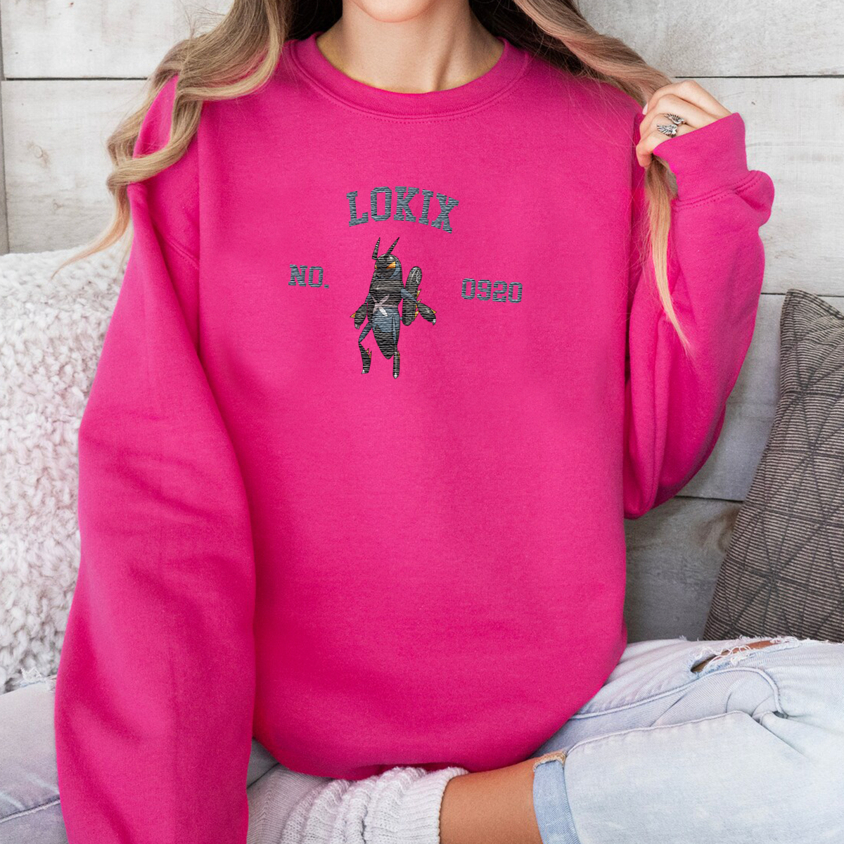 Lokix Anime-Themed Embroidered T-Shirt,Crewneck,Hoodie-Trendy Versatile and a Thoughtful Gift for Friends