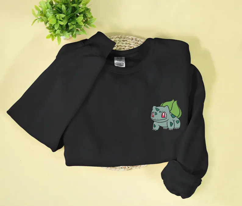 Embroidery Anime Character Crewneck Sweatshirt, Personal Anime Gift Hoodie, 90s Monster Stitched Shirt, Personal Anime Gift Hoodie,Christmas Gift For Anime Lovers.Perfect Gift For Anime Lovers.