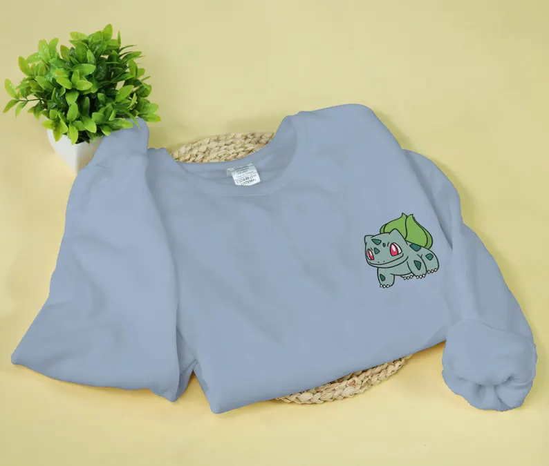 Embroidery Anime Character Crewneck Sweatshirt, Personal Anime Gift Hoodie, 90s Monster Stitched Shirt, Personal Anime Gift Hoodie,Christmas Gift For Anime Lovers.Perfect Gift For Anime Lovers.
