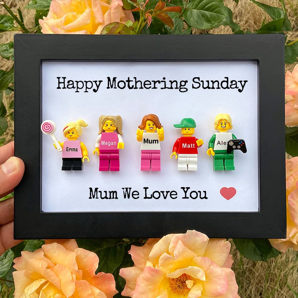 Personalised Minifigures With Kids Name For Mum Mother's Day Gift