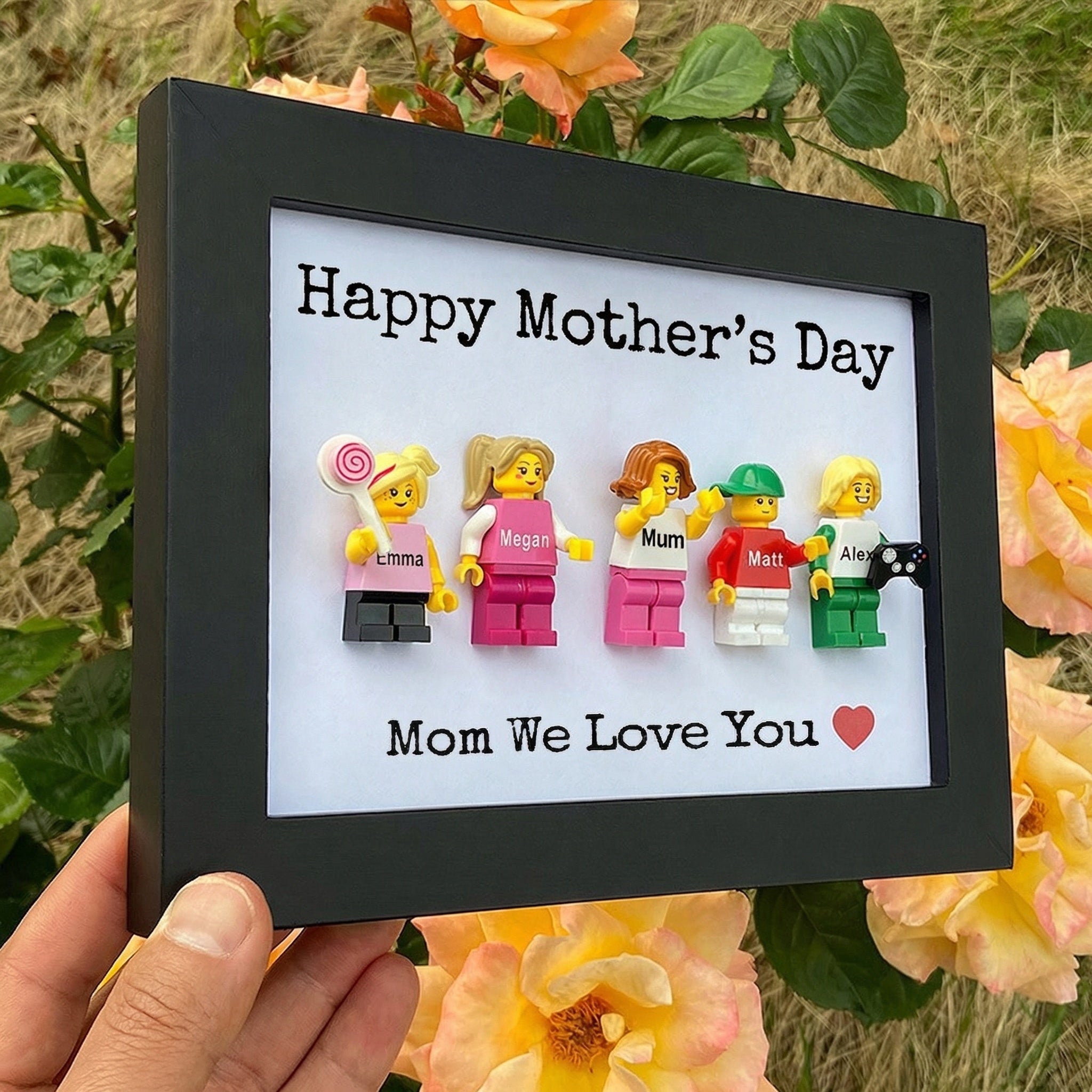 Personalised Minifigures With Kids Name For Mom Mother's Day Gift