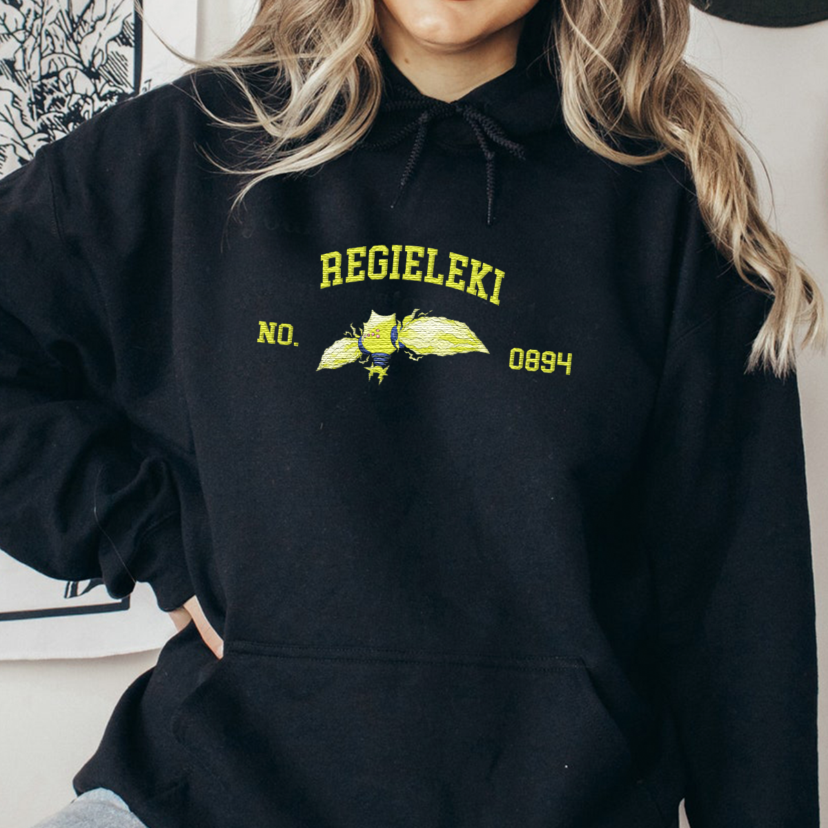 Regieleki Anime-Themed Embroidered T-Shirt,Crewneck,Hoodie-Trendy Versatile and a Thoughtful Gift for Friends