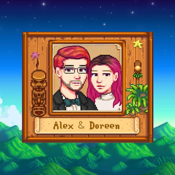 Unique Pixel Art Portraits for Him or Her.100% Handmade Stardew Valley Portraits