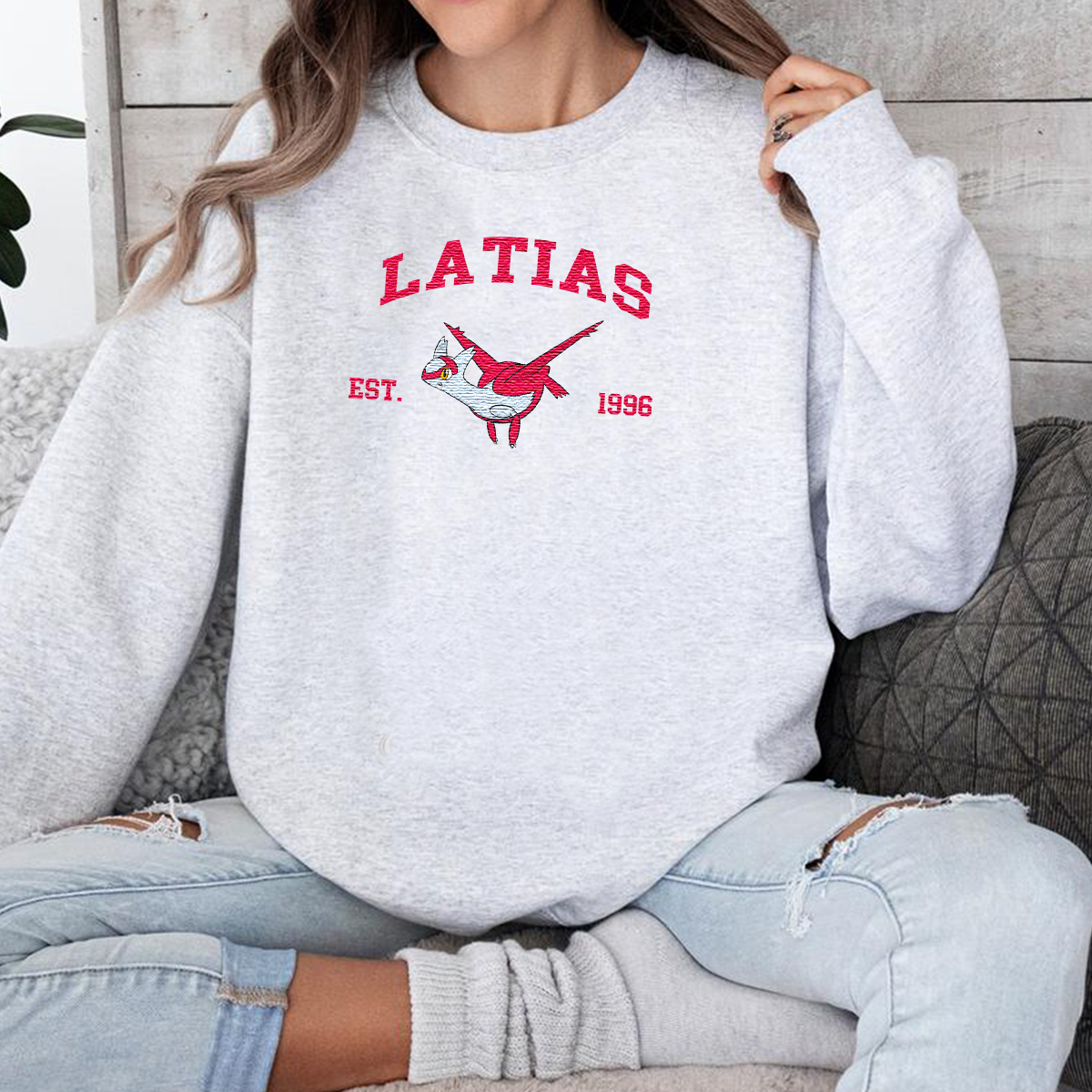 Anime Characters Embroidered Unisex Crewneck Sweatshirt,Hoodie For Gift,Personal Anime Gift Hoodie,Perfect Gift For Anime Lovers.