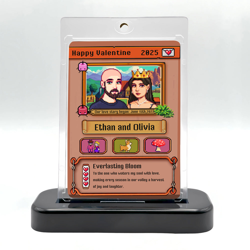 Personalized Valentine's Day Metal Card for Your Love