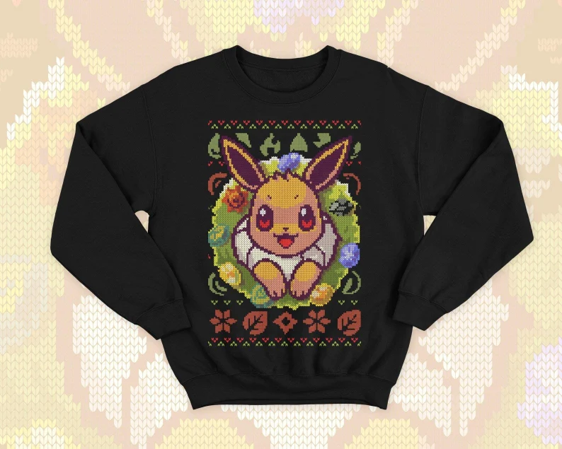 Cute and Kawaii Crewneck Sweatshirt gift - video game monster,Anime Gifts,Christmas Gift For Anime Lovers.Perfect Gift For Anime Lovers.