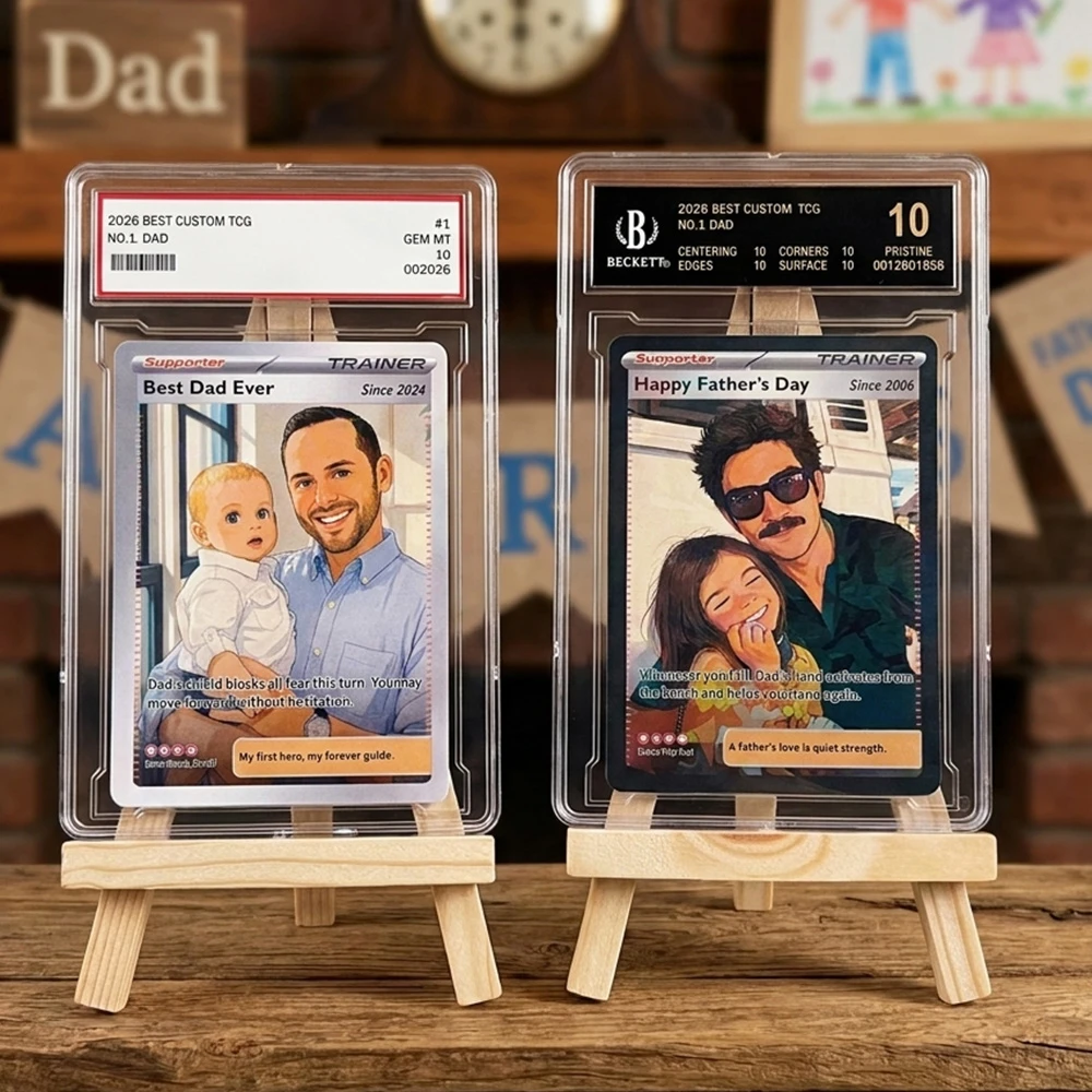 Personalized Dad Anime Supporter Trainer Card Pokecard, Father's Day