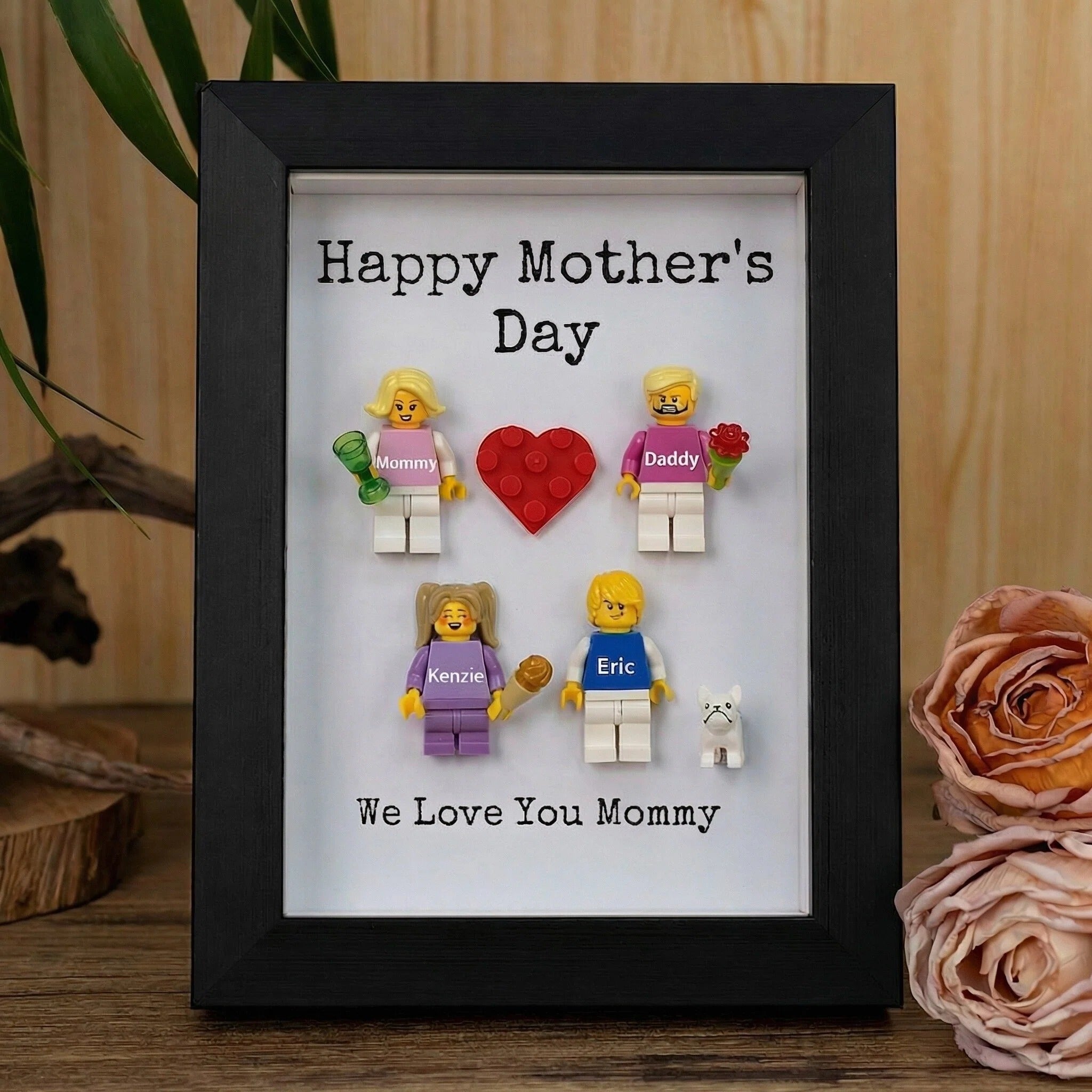 Personalised Minifigures With Kids Name For Mom Mother's Day Gift