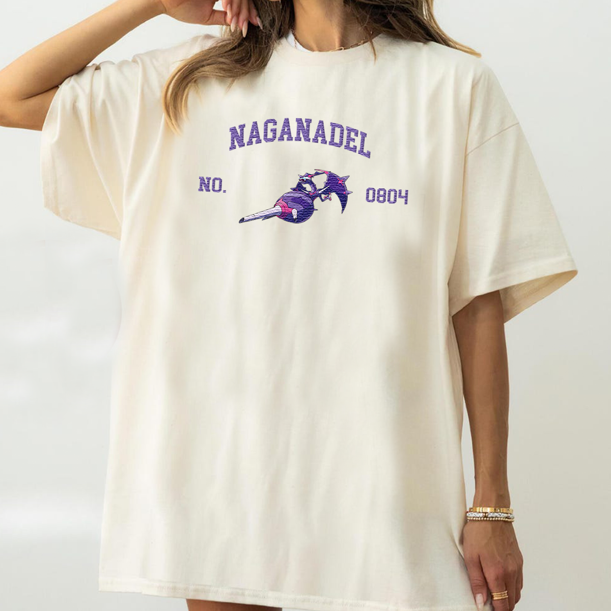 Naganadel Anime-Themed Embroidered T-Shirt,Crewneck,Hoodie-Trendy Versatile and a Thoughtful Gift for Friends
