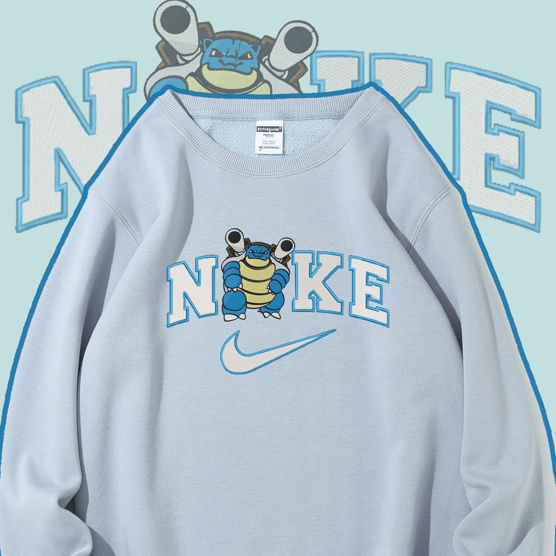 Anime Nike Embroidered  Custom T-Shirt,Crewneck Sweatshirt,Hoodie.Perfect Gift For Anime Lovers.
