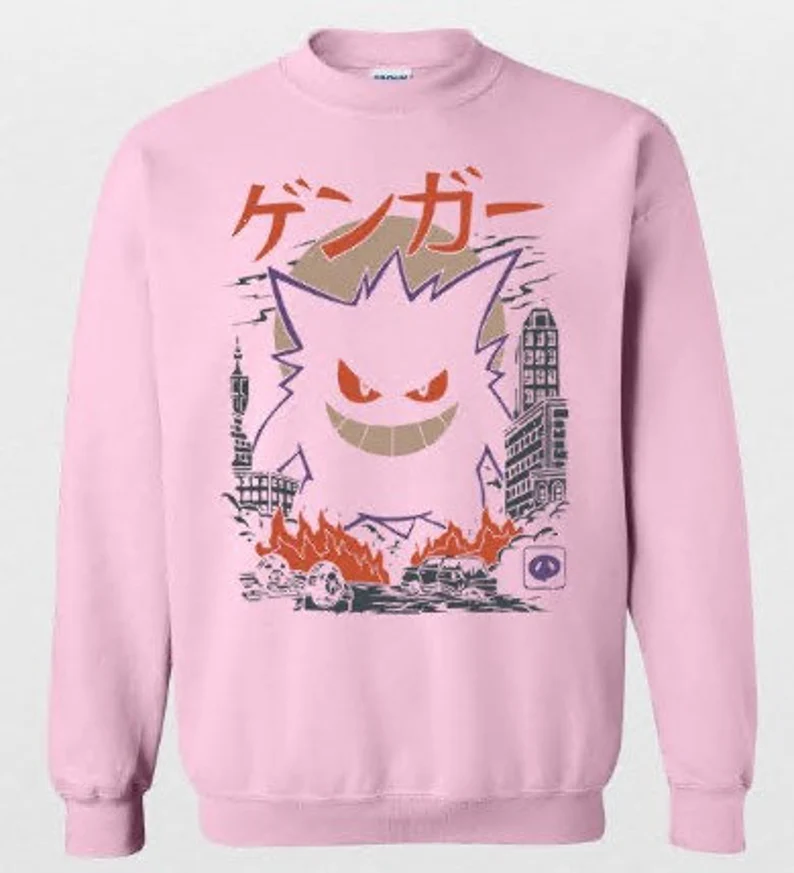 Crewneck Sweatshirt, Cartoon Anime Characters Hoodie, Christmas Tree Crewneck Sweatshirt,Christmas Gift For Anime Lovers.Perfect Gift For Anime Lovers.
