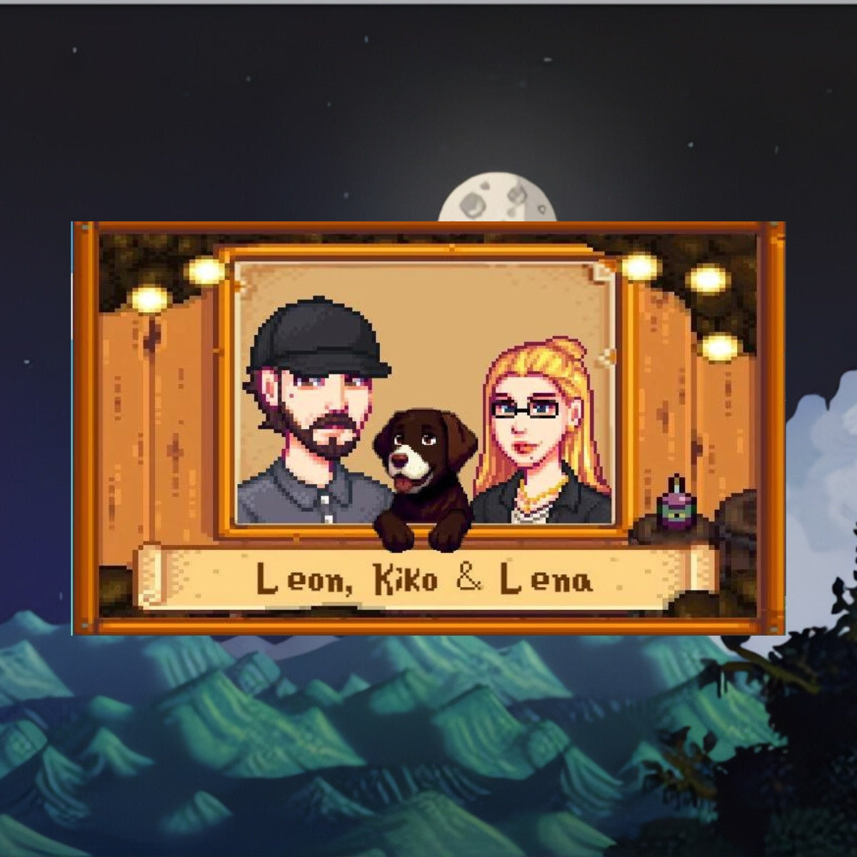 Stardew Valley Fans Gift - Personalized Stardew Valley Portraits for Valentine's Day Anniversaries Birthdays Christmas