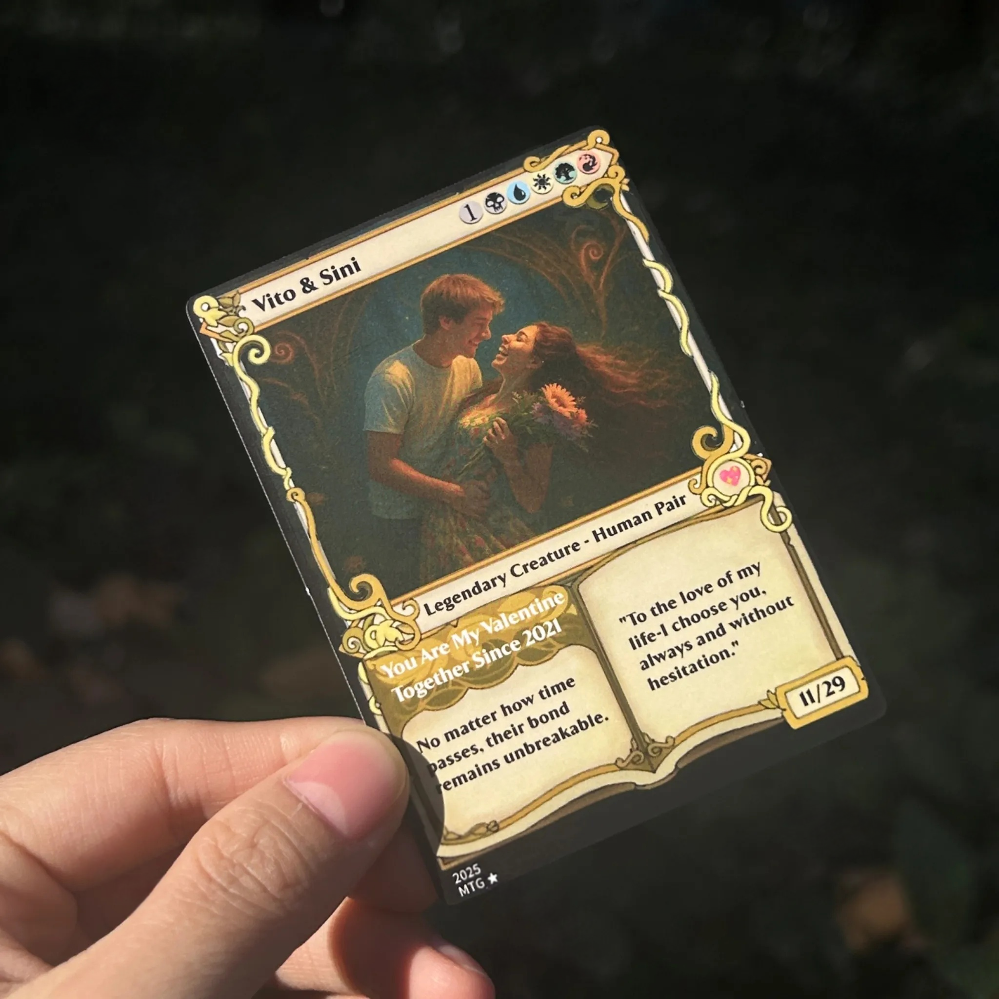 Custom Magic Card Fantasy Game.Custom Gift for Valentine's Day,Anniversary.Valentine's Day,Anniversary gifts