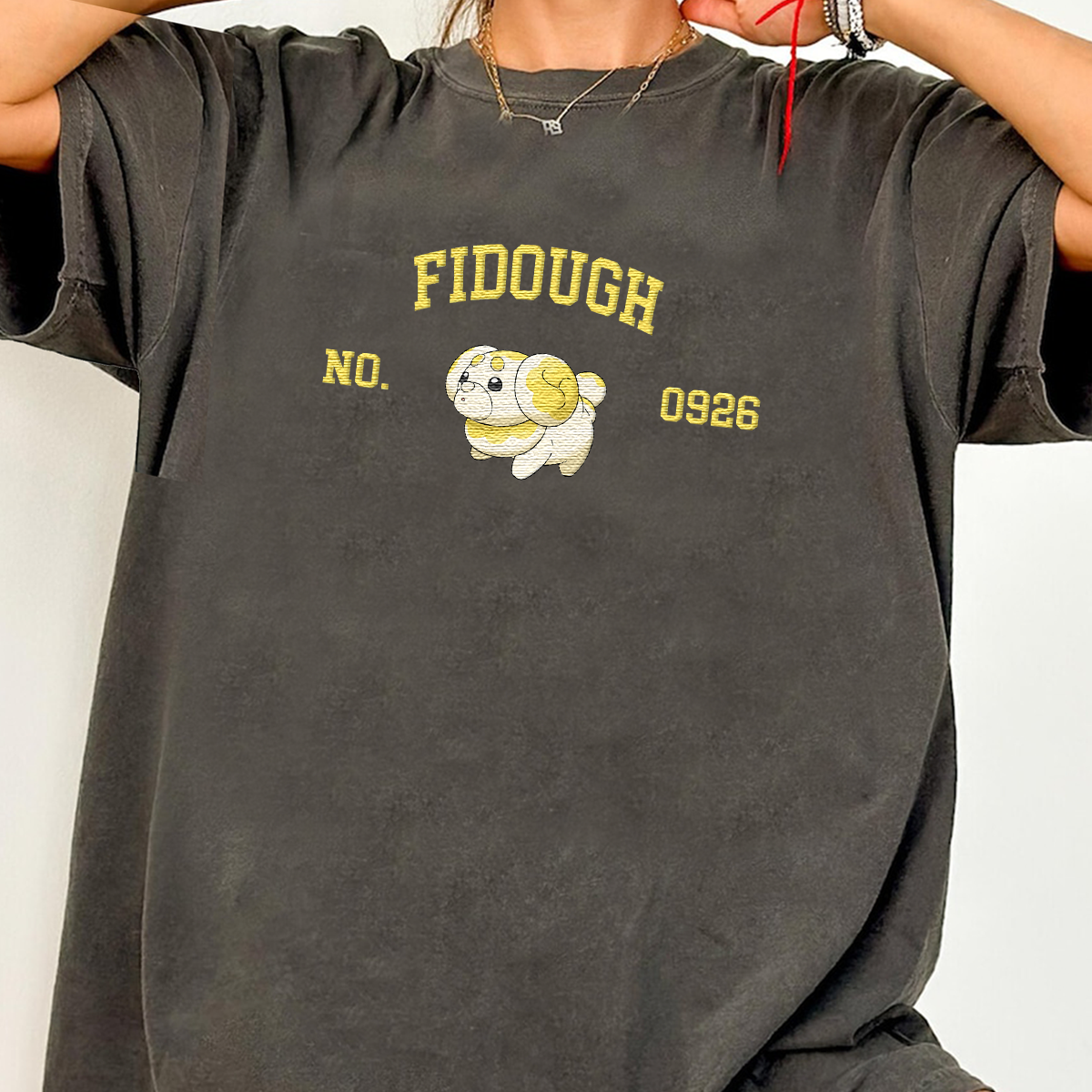 Fidough Anime-Themed Embroidered T-Shirt,Crewneck,Hoodie-Trendy Versatile and a Thoughtful Gift for Friends