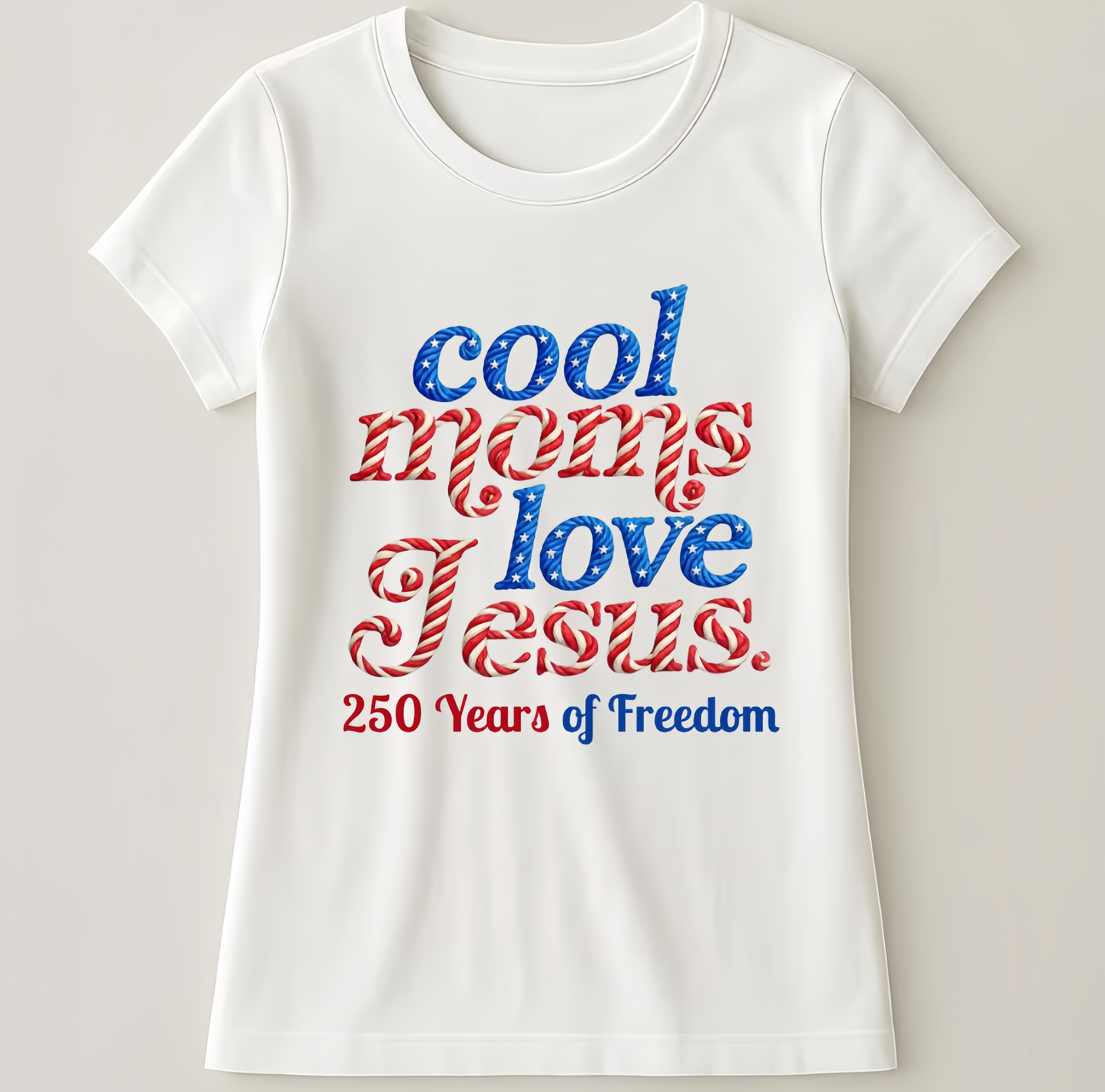 Cool Moms Love Jesus 250Th Birthday America - Personalized Shirt