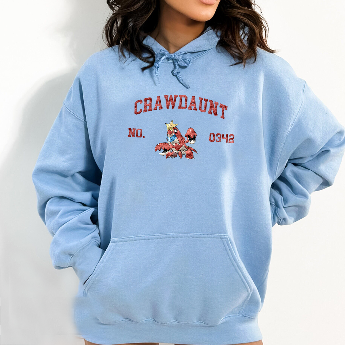 Crawdaunt Adorable Anime-Themed Embroidered T-Shirt,Crewneck,Hoodie-Trendy Versatile and a Thoughtful Gift for Friends