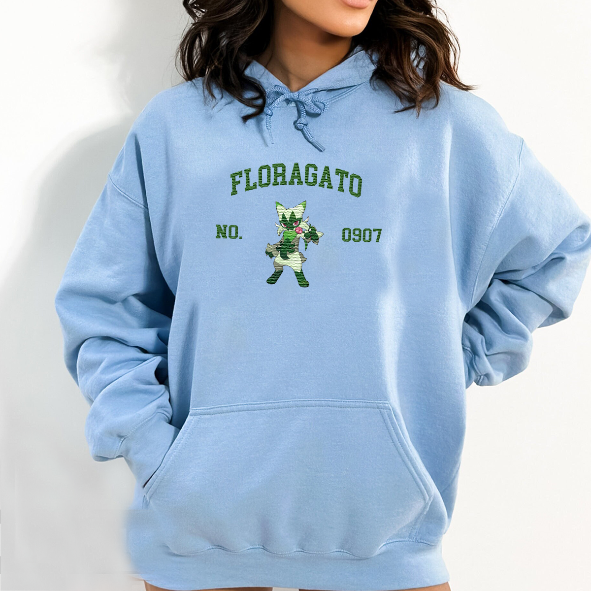 Floragato Anime-Themed Embroidered T-Shirt,Crewneck,Hoodie-Trendy Versatile and a Thoughtful Gift for Friends
