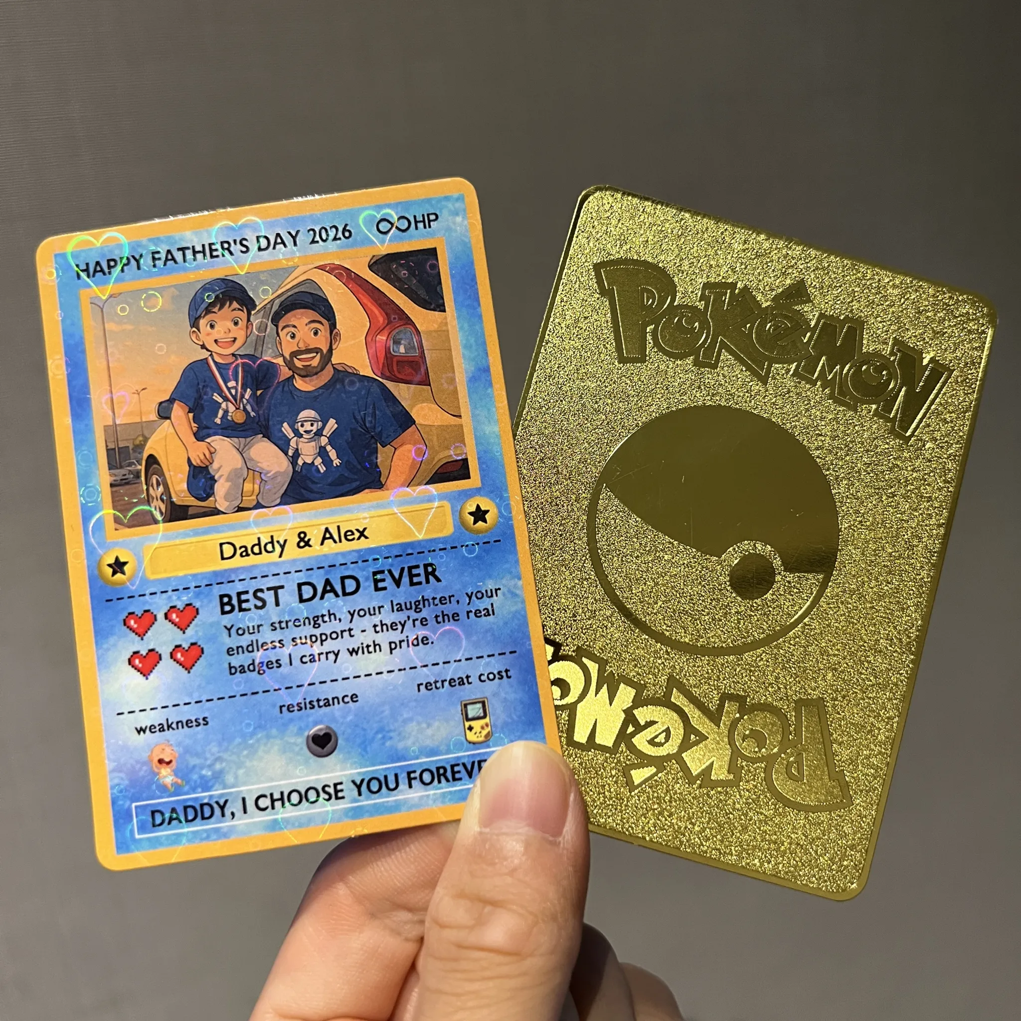 Personalized “Legendary Dad” Love TCG Card