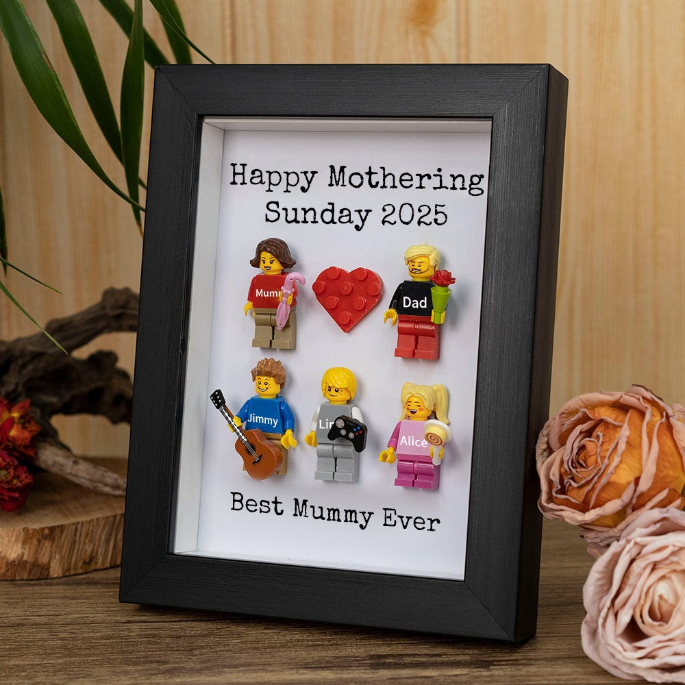 Personalised Minifigures With Kids Name For Mum Mother's Day Gift