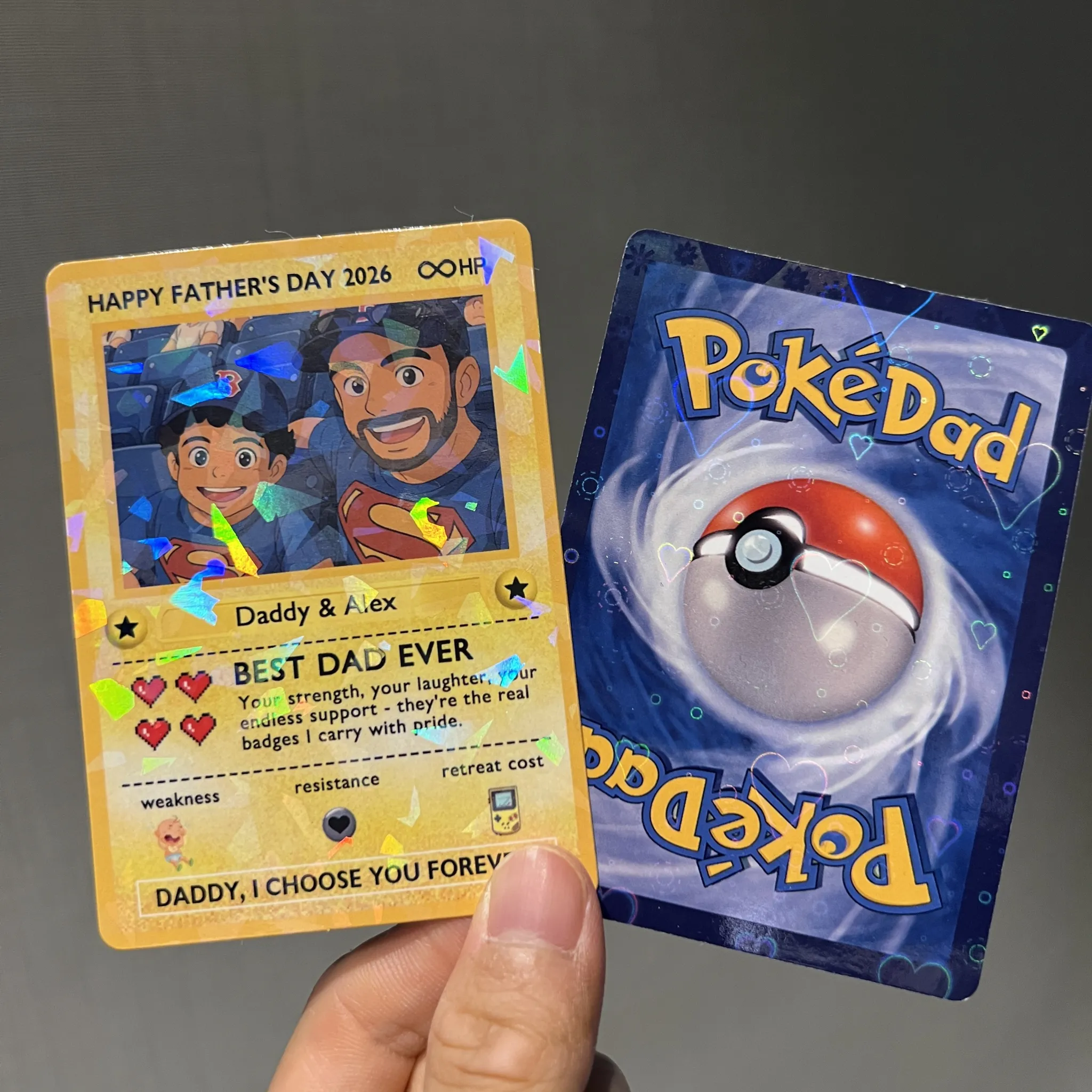 Personalized “Legendary Dad” Love TCG Card