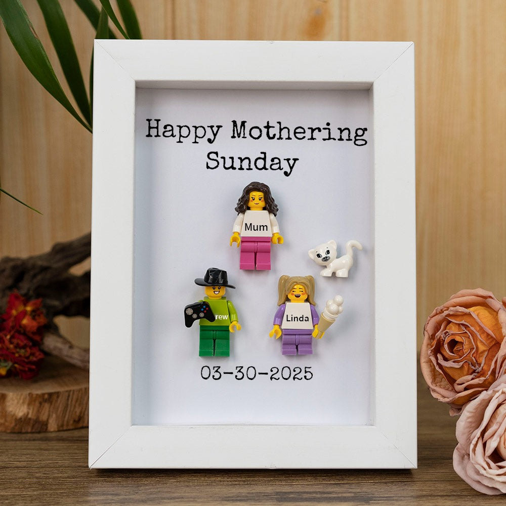 Personalised Minifigures With Kids Name For Mum Mother's Day Gift