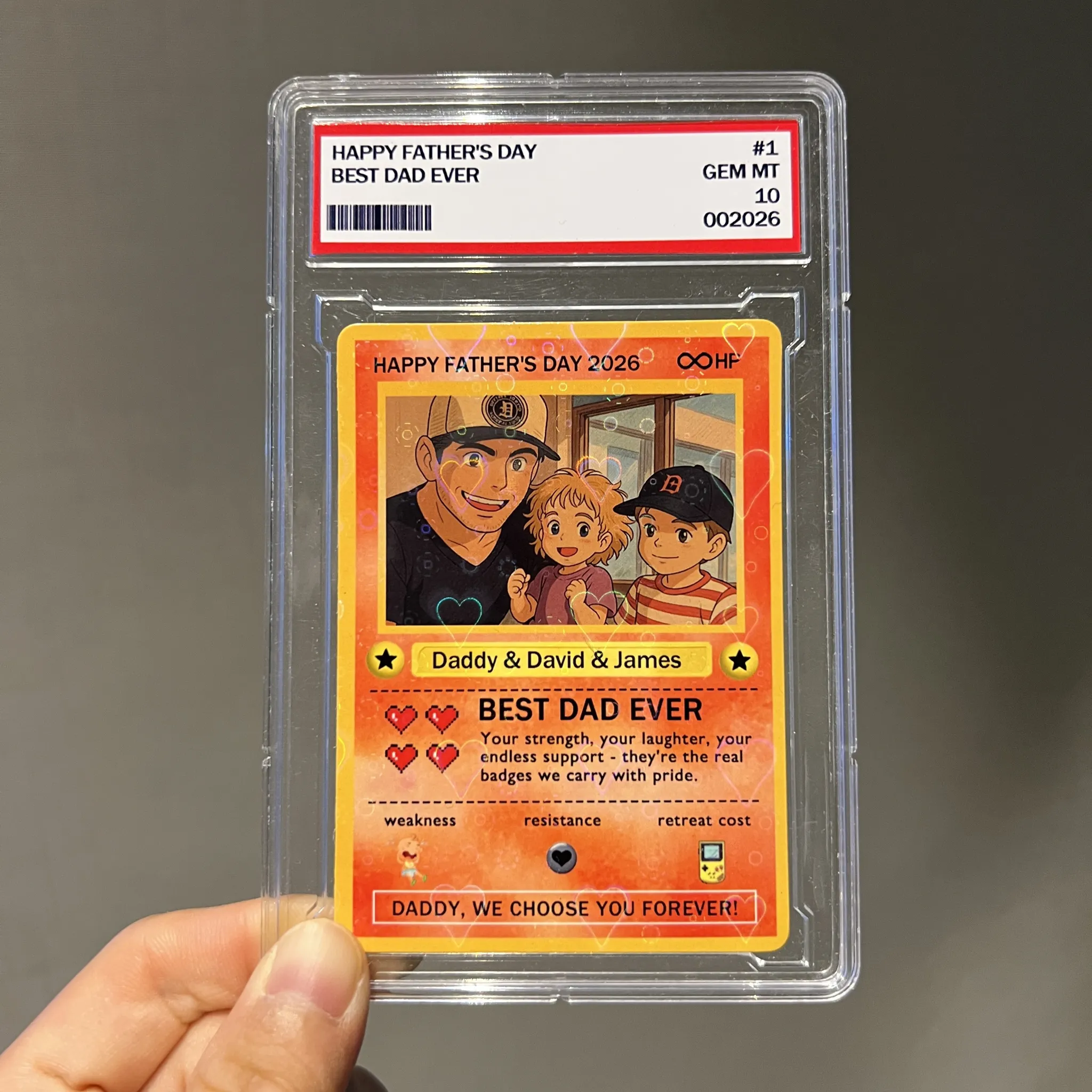 Personalized “Legendary Dad” Love TCG Card