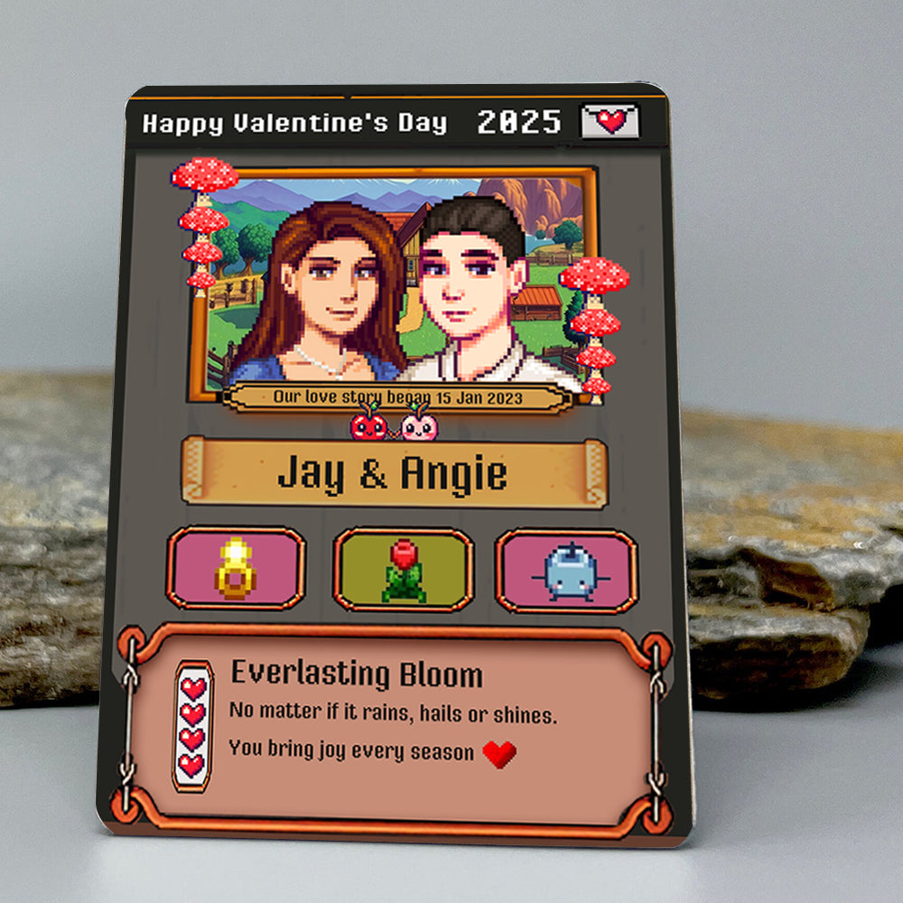 Stardew Valley Metal Card Personalized for Your Valentine