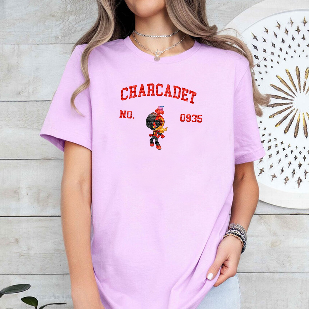 Charcadet Anime-Themed Embroidered T-Shirt,Crewneck,Hoodie-Trendy Versatile and a Thoughtful Gift for Friends