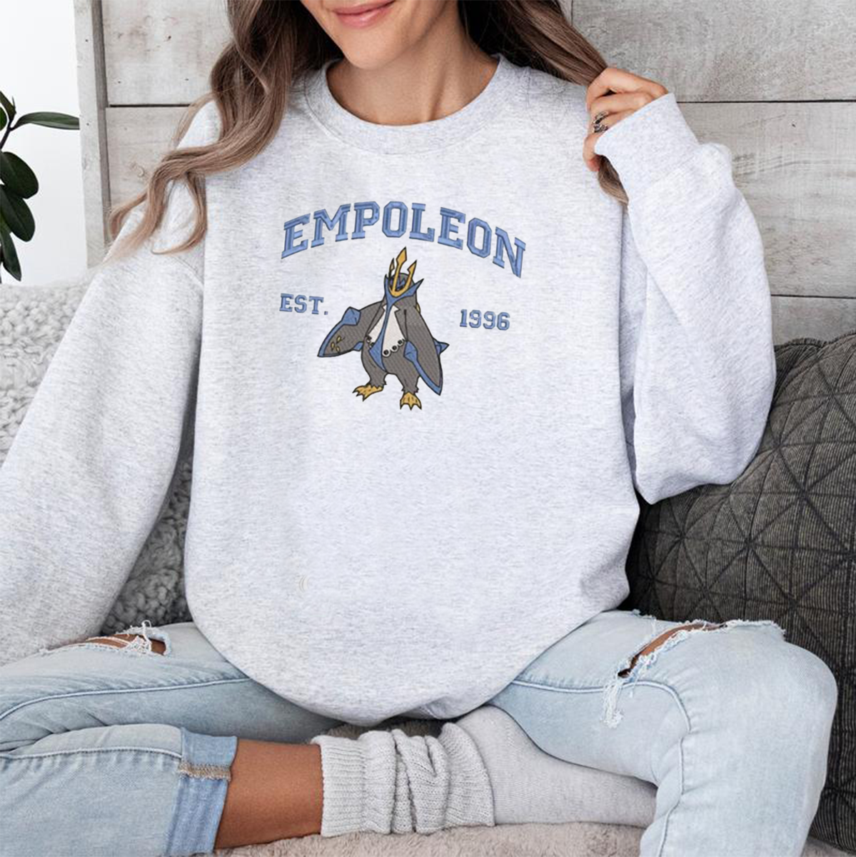 Anime Characters Embroidered Crewneck Sweatshirt,Hoodie For Gift,Personal Anime Gift Hoodie,Perfect Gift For Anime Lovers.
