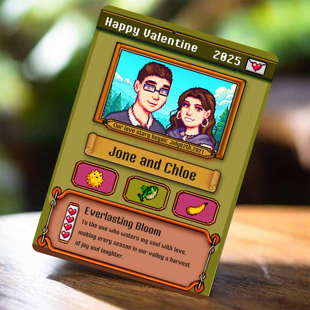 Stardew Valley Metal Card Personalized for Your Valentine