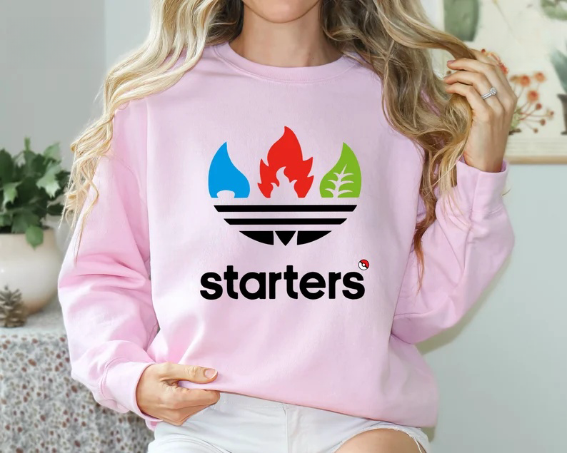 Retro Starters Shirt ,Funny Cartoon Crewneck Sweatshirt, Trendy PKM Characters Hoodie, Birthday Gift,Anime Gifts,Christmas Gift For Anime Lovers.Perfect Gift For Anime Lovers.