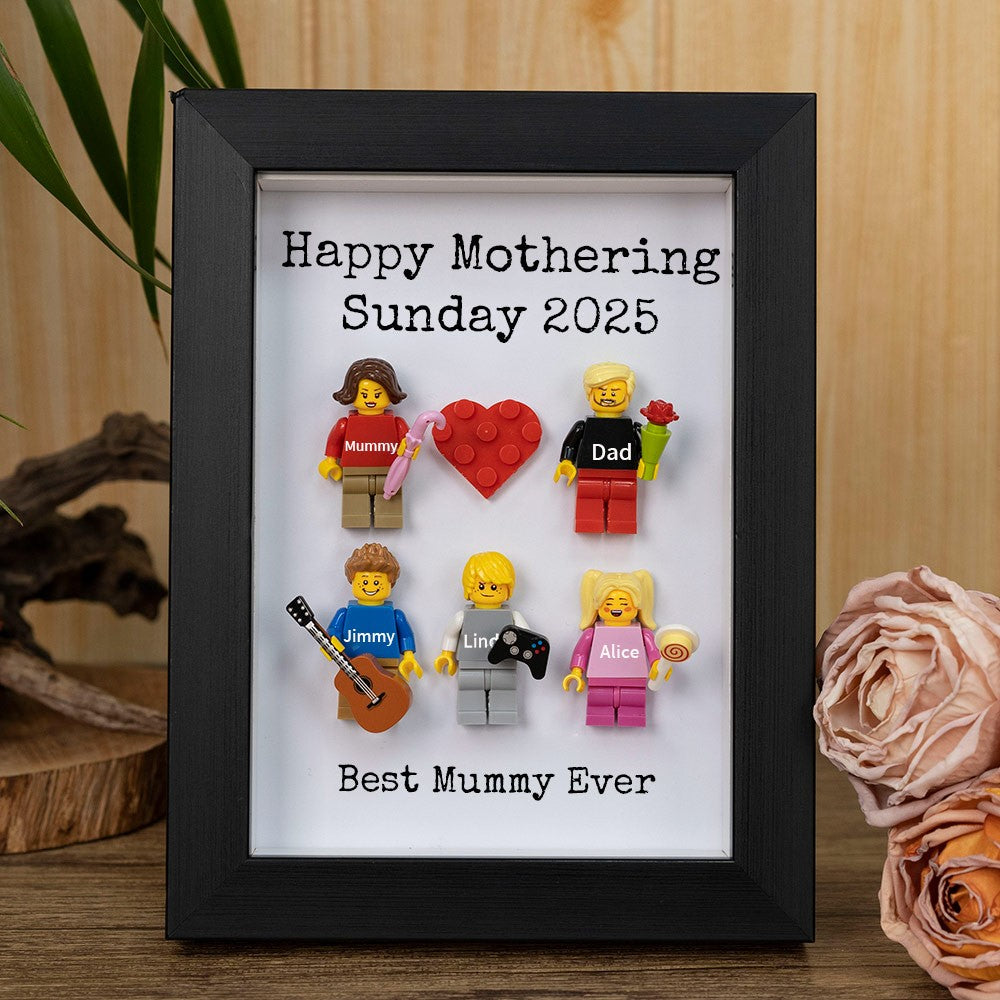 Personalised Minifigures With Kids Name For Mum Mother's Day Gift