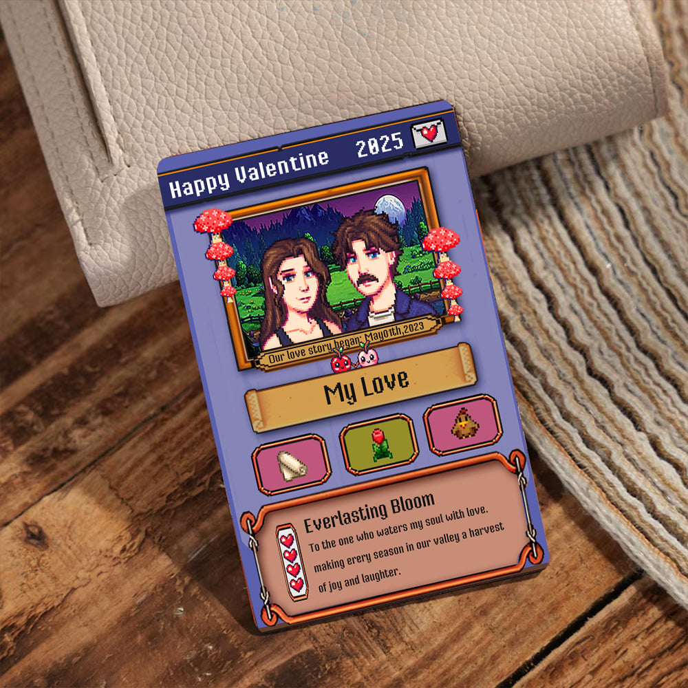 Stardew Valley Metal Card Personalized for Your Valentine