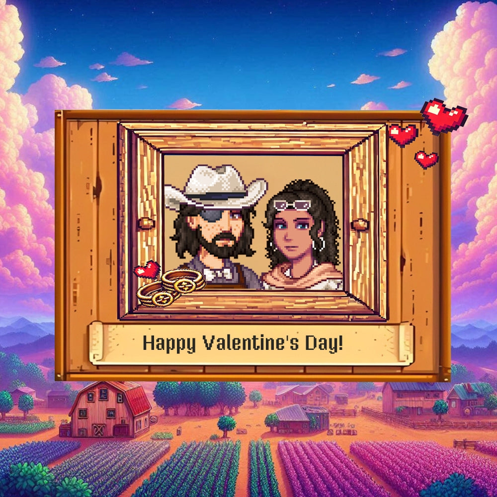 Unique Pixel Art Portraits for Him or Her