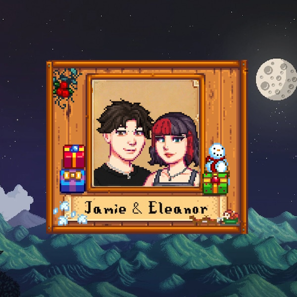 Einzigartige Pixel-Art-Porträts für Sie oder Ihn. 100 % handgefertigte Stardew-Valley-Porträts.