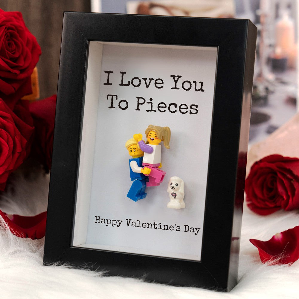 Personalized Couple Mini Figures Frame - Custom Valentine's Day Gift for Him & Her