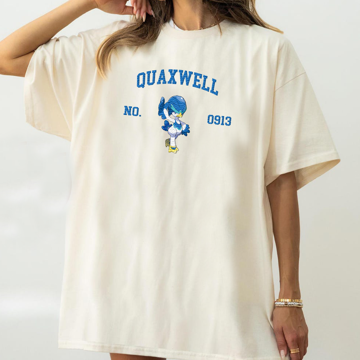Quaxwell Anime-Themed Embroidered T-Shirt,Crewneck,Hoodie-Trendy Versatile and a Thoughtful Gift for Friends