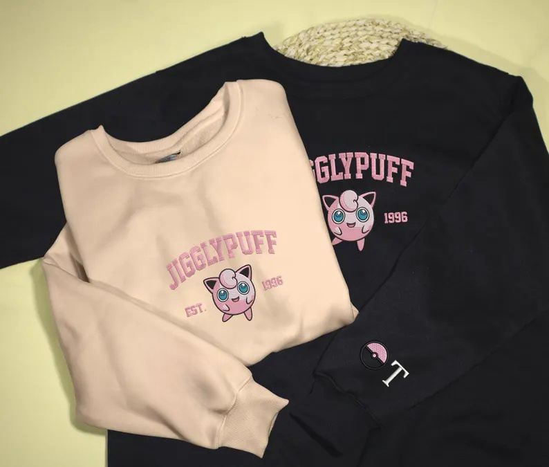 Embroidery Anime Character Crewneck Sweatshirt, Personal Anime Gift Hoodie, 90s Monster Stitched Shirt, Personal Anime Gift Hoodie,Christmas Gift For Anime Lovers.Perfect Gift For Anime Lovers.