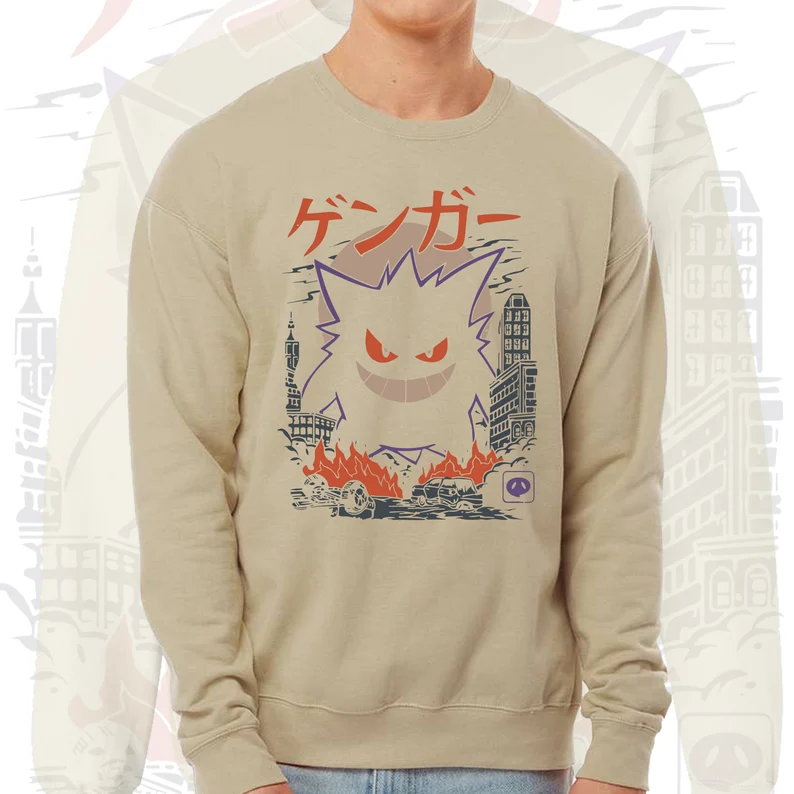 Crewneck Sweatshirt, Cartoon Anime Characters Hoodie, Christmas Tree Crewneck Sweatshirt,Christmas Gift For Anime Lovers.Perfect Gift For Anime Lovers.