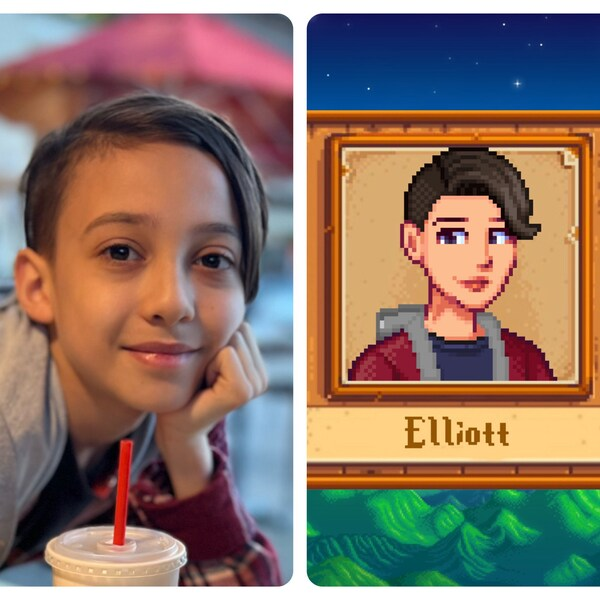 Einzigartige Pixel-Art-Porträts für Sie oder Ihn. 100 % handgefertigte Stardew-Valley-Porträts.