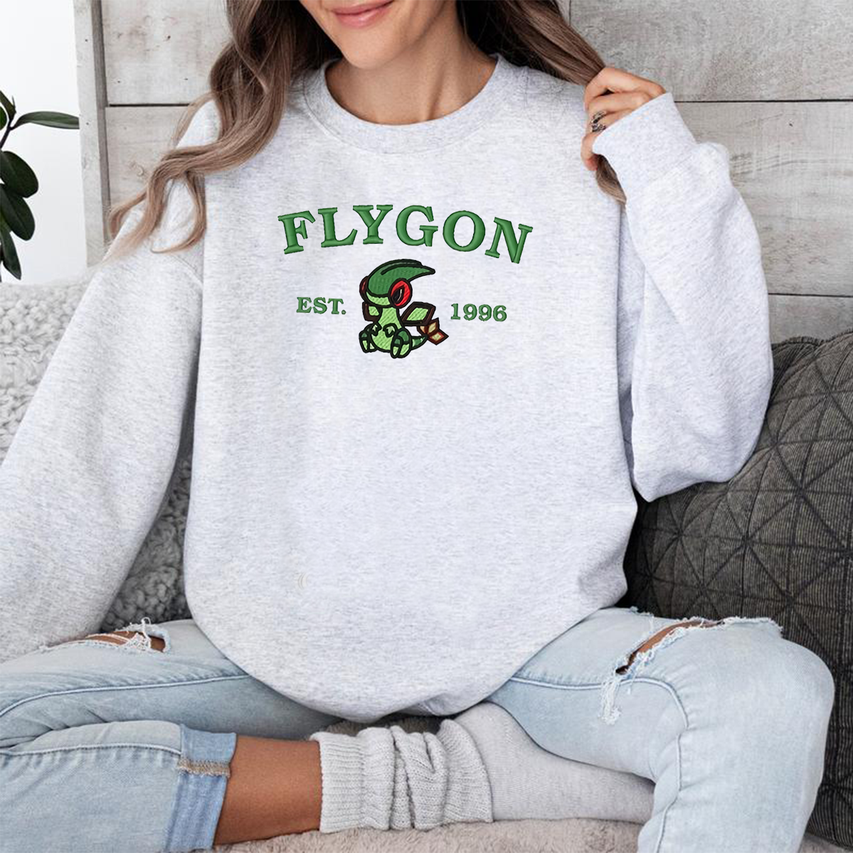 Anime Characters Embroidered Crewneck Sweatshirt,Hoodie For Gift,Personal Anime Gift Hoodie,Perfect Gift For Anime Lovers.