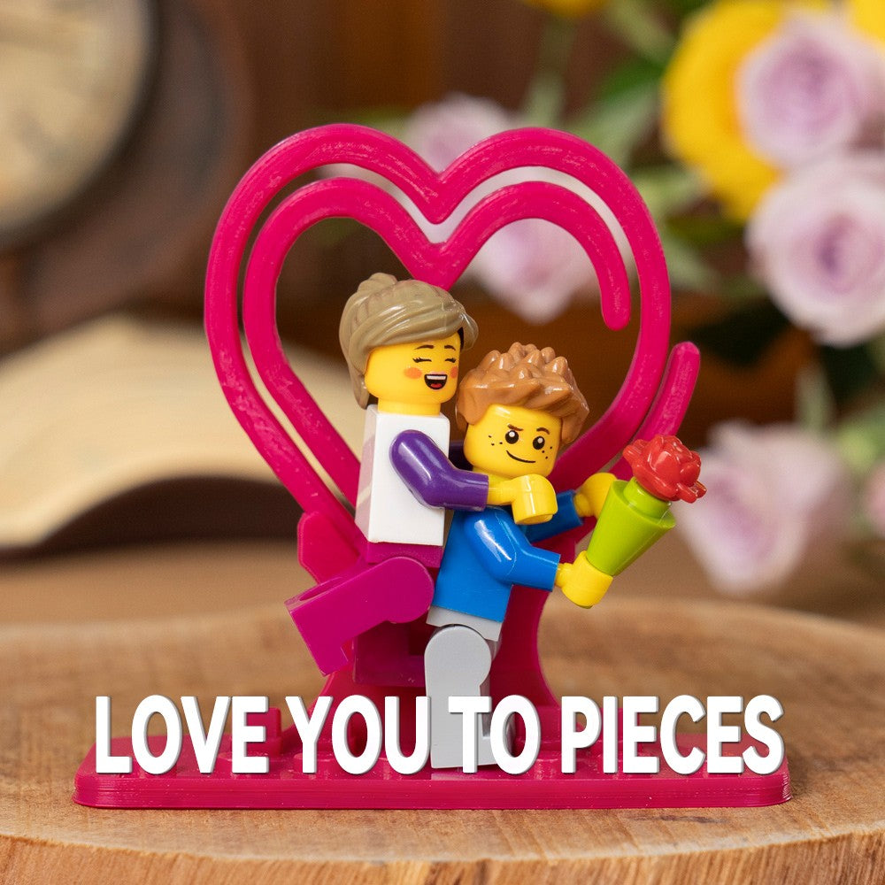 Personalized Couple Mini Figures with Names - Romantic Gift for Him & Her